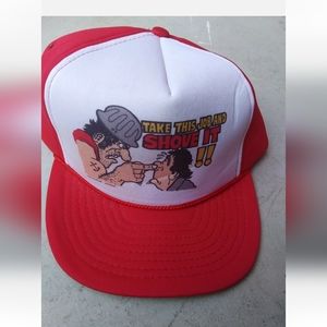 Vintage Take This job and Shove It Snapback Trucker Hat Cap